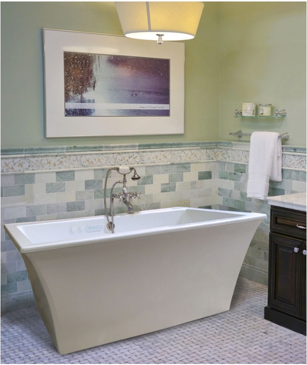 Reward 5.536 Free Standing Two Person Whirlpool Bathtub, Combination